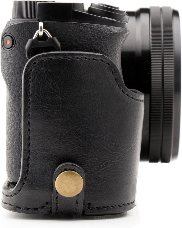 MegaGear Sony Alpha A6300, A6000 (16-50 mm) Ever Ready Leder Kamera-Case mit Trageriemen und Batteri