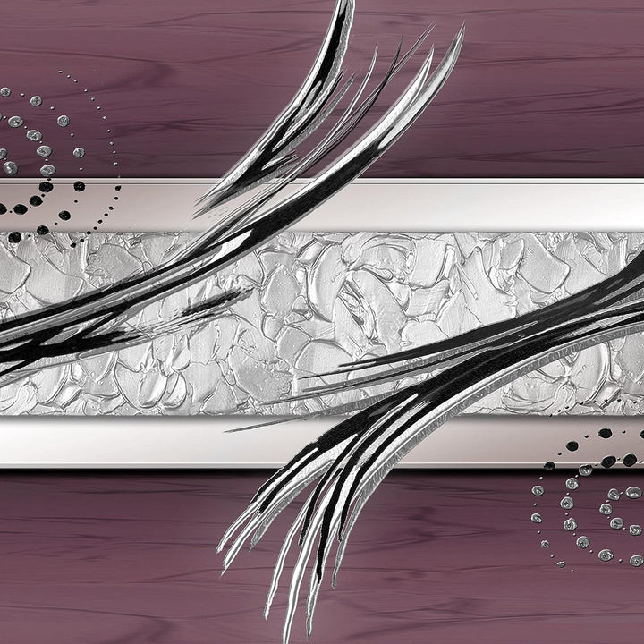 Runa Art - Bilder Abstrakt 200 x 100 cm 5 Teilig XXL Wanddekoration Design Grau Rosa Schwarz 103951c