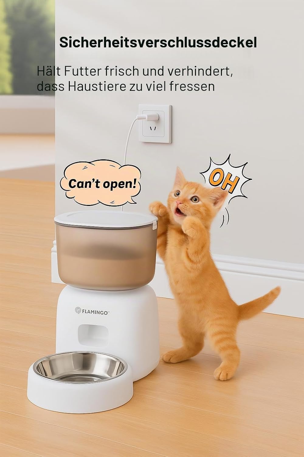 Futterautomat Katze - Futterautomat Hund - Futterautomat Katze Nassfutter - 3L Kapazität mit Timer u