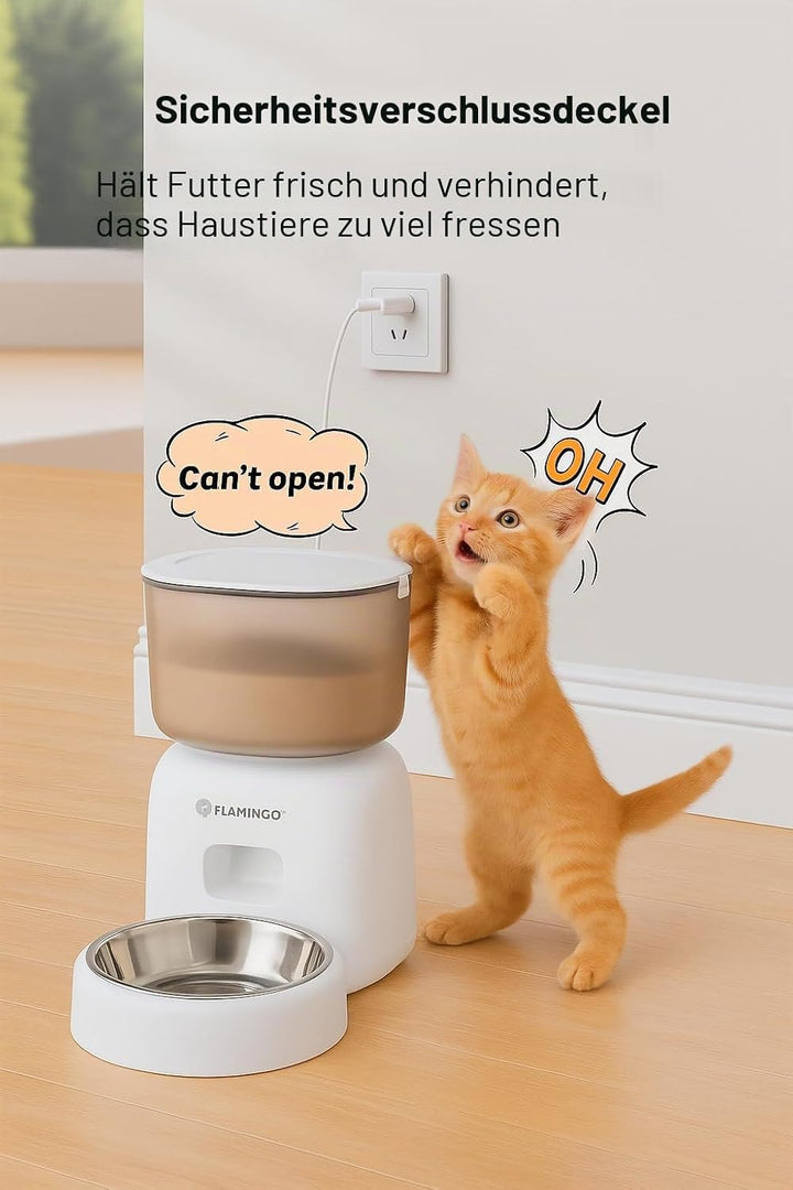 Futterautomat Katze - Futterautomat Hund - Futterautomat Katze Nassfutter - 3L Kapazität mit Timer u