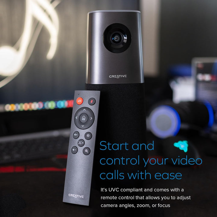 Creative Live! Meet 4K - 4K-UHD-Konferenz-Webcam mit automatischer Verfolgung und 7-Fach-Digitalzoom