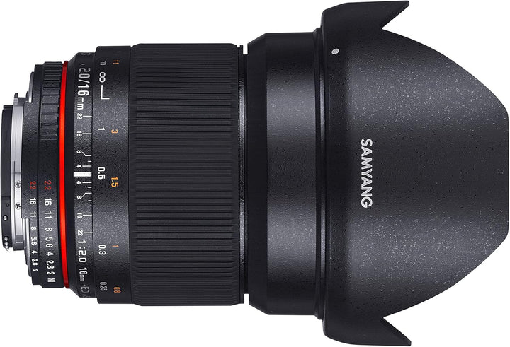 Samyang 16mm F2.0 Objektiv für Anschluss Olympus 4/3 Olympus 4/3 Single, Olympus 4/3 Single