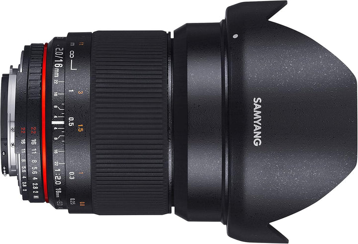 Samyang 16mm F2.0 Objektiv für Anschluss Olympus 4/3 Olympus 4/3 Single, Olympus 4/3 Single