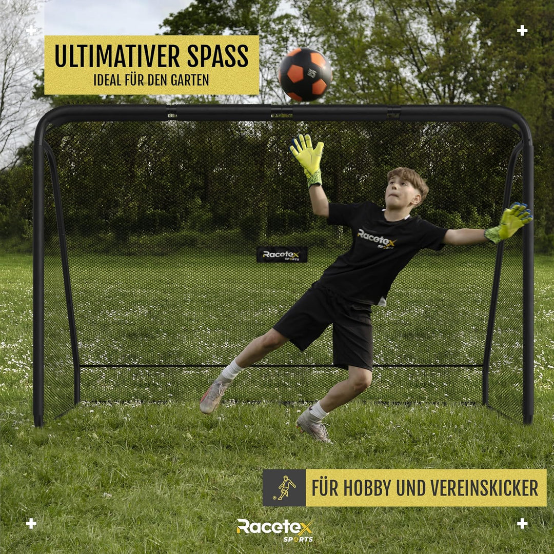 Racetex Fussballtore für Garten Kinder und Erwachsene [MODERNES Design] - Fussballtor Kinder mit Sta