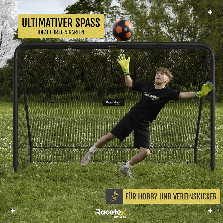 Racetex Fussballtore für Garten Kinder und Erwachsene [MODERNES Design] - Fussballtor Kinder mit Sta