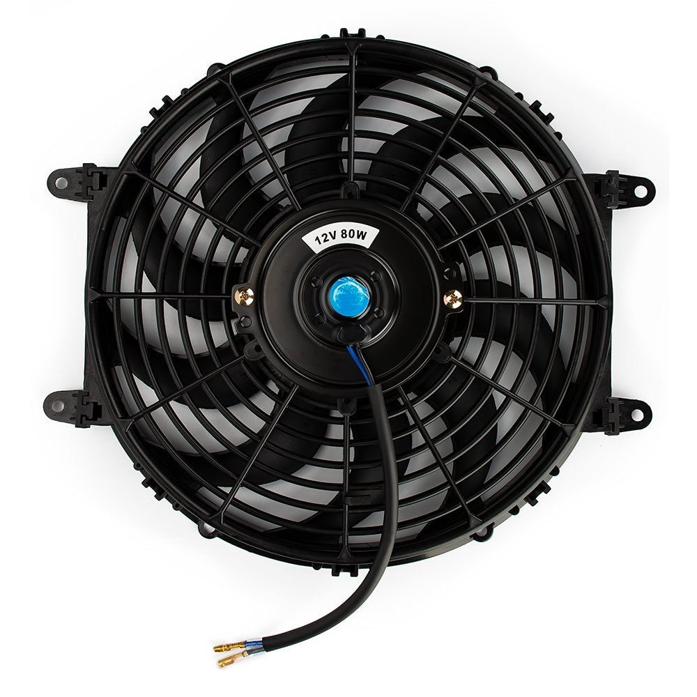 Jtron kühlerlüfter 12v auto 12 Zoll with10 Blades Motorkühler Lüfter 80W elektrischer Kühlerlüfter (