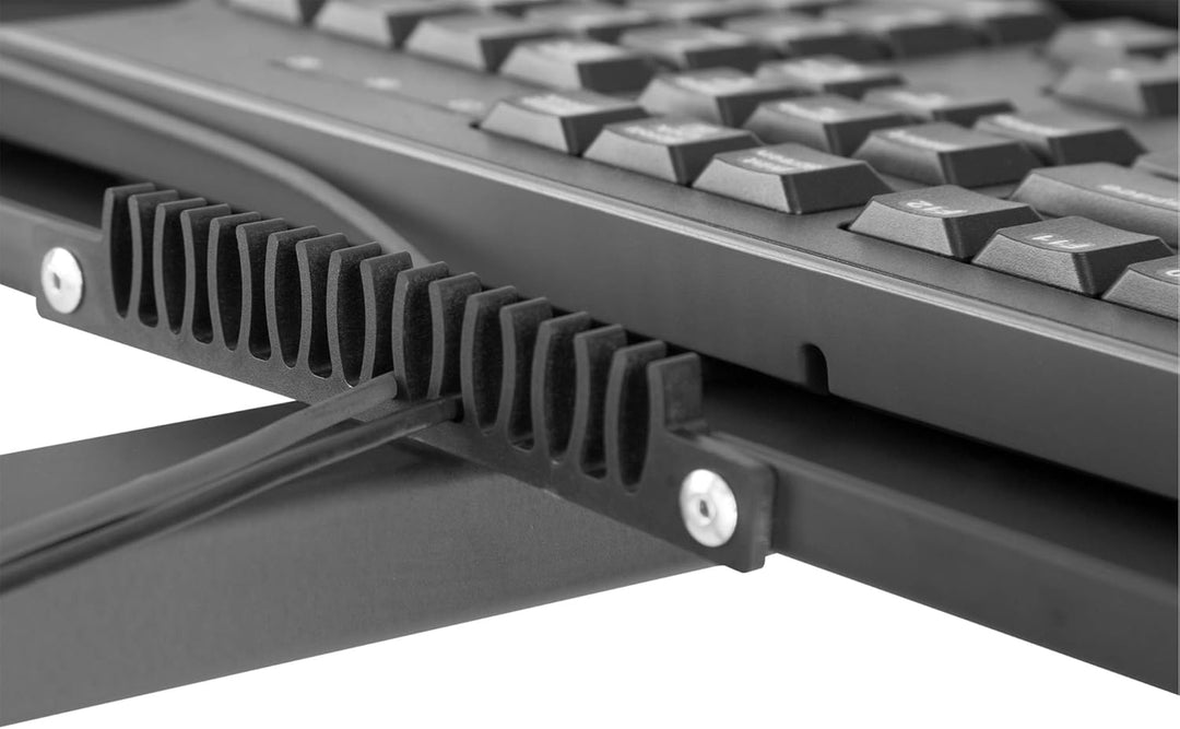 DIGITUS mobiler Steh-Arbeitsplatz – Monitor-Halterung, Tastaturablage und PC-Halterung – Flexible Hö