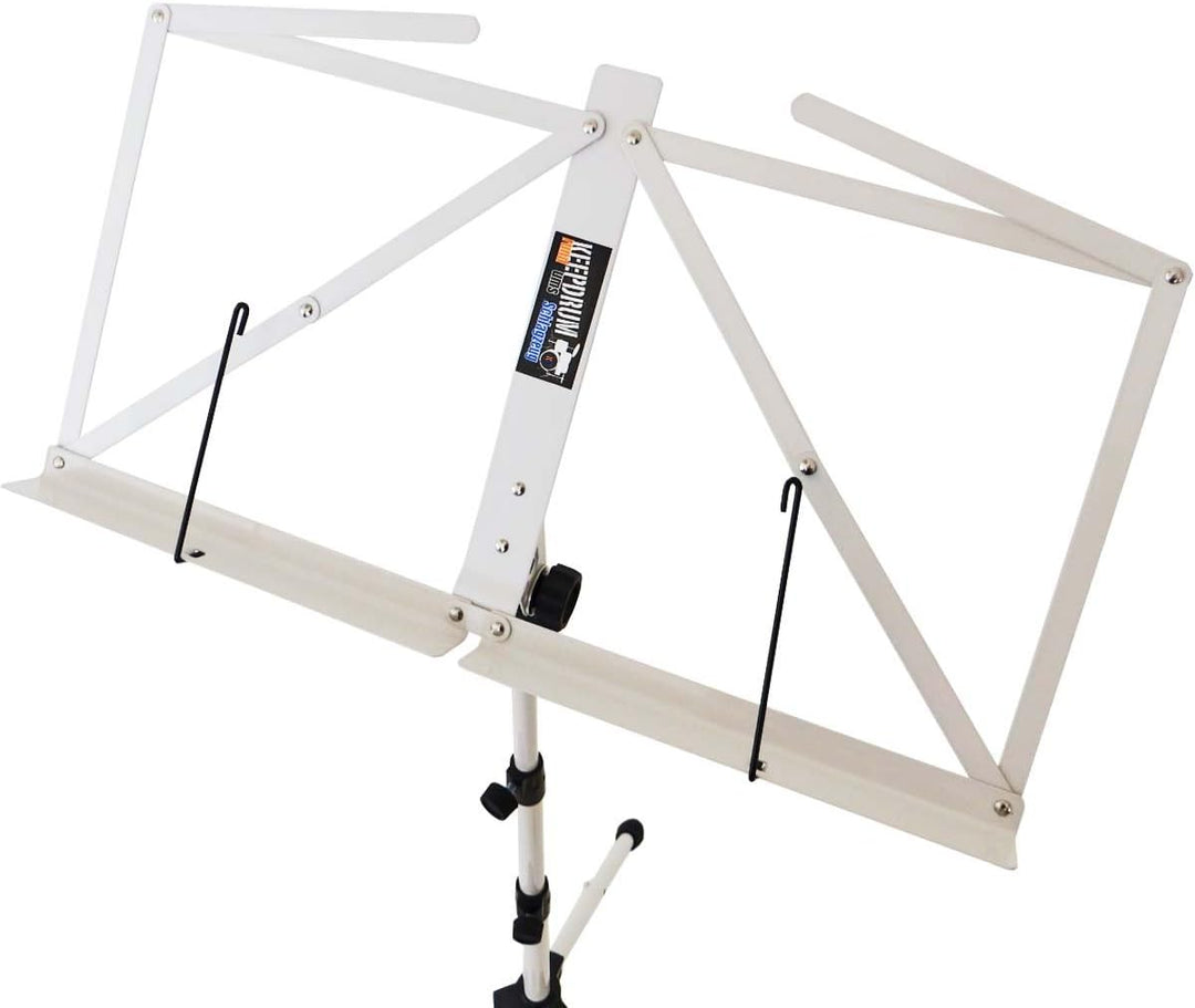 keepdrum MUS3 WH Notenstaender Weiss Notenpult + Tragetasche