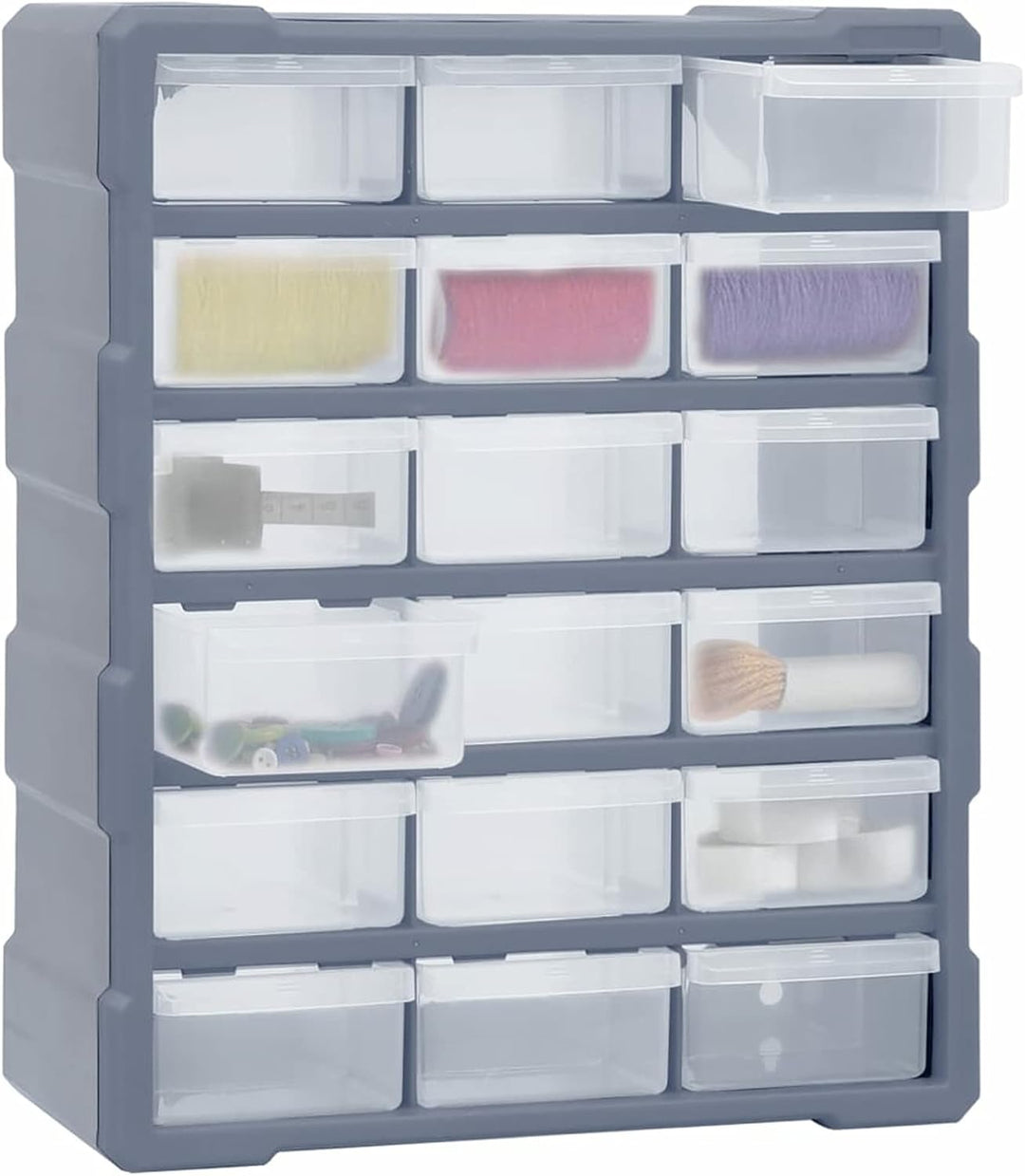 Multi-Schubladen-Organizer 18 Schubladen Sortierkasten Sortimentskoffer Sortimentsbox Kleinteilemaga