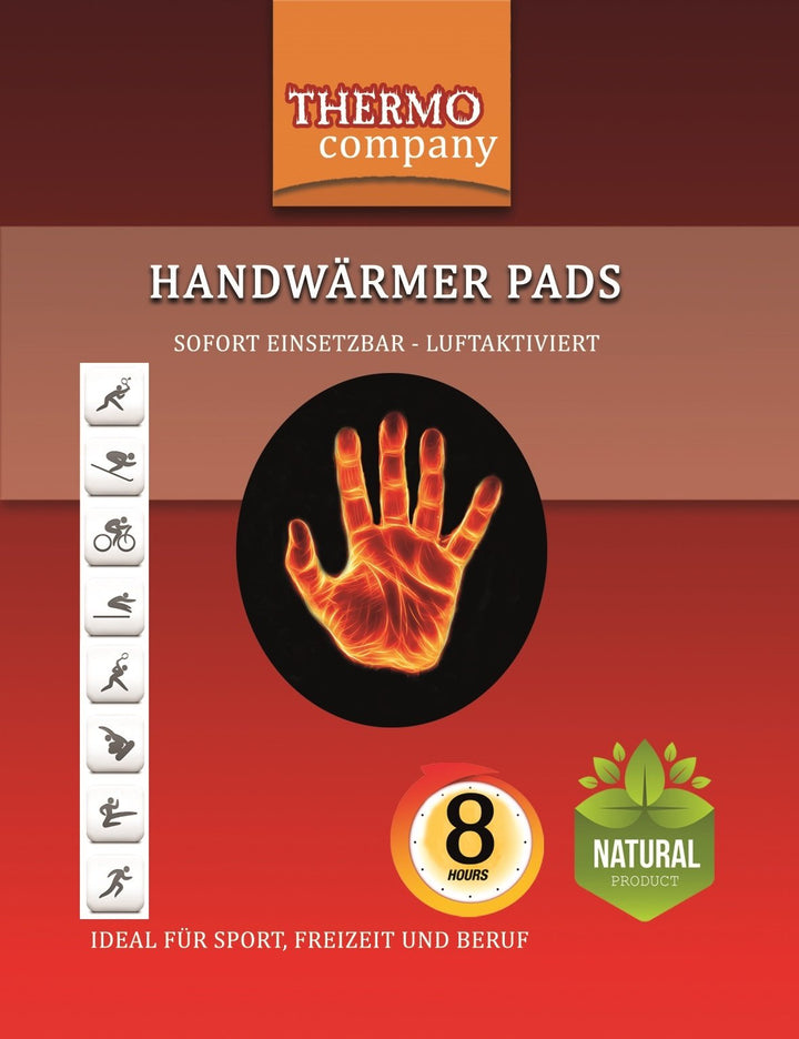 Handwärmer Pads | Wärmepads Hände | Hand-Wärmekissen | Taschenwärmer extra warm | Bis zu 8 Stunden W
