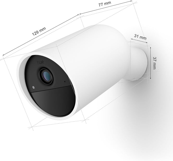 Philips Hue Secure batteriebetriebene Smart 1080p Home Sicherheitskamera, für drinnen oder draussen,