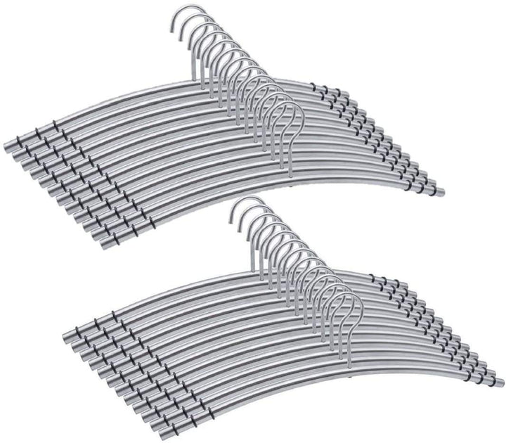 24 Metall Kleiderbügel hochwertige & robuste Premium Kleiderbügel aus Edelstahl rostfrei und rutschf