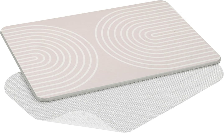 WENKO Badematte Mod. Nazca, aus natürlichem Diatomit, rutschfest, wasserabsorbierend und schnelltroc