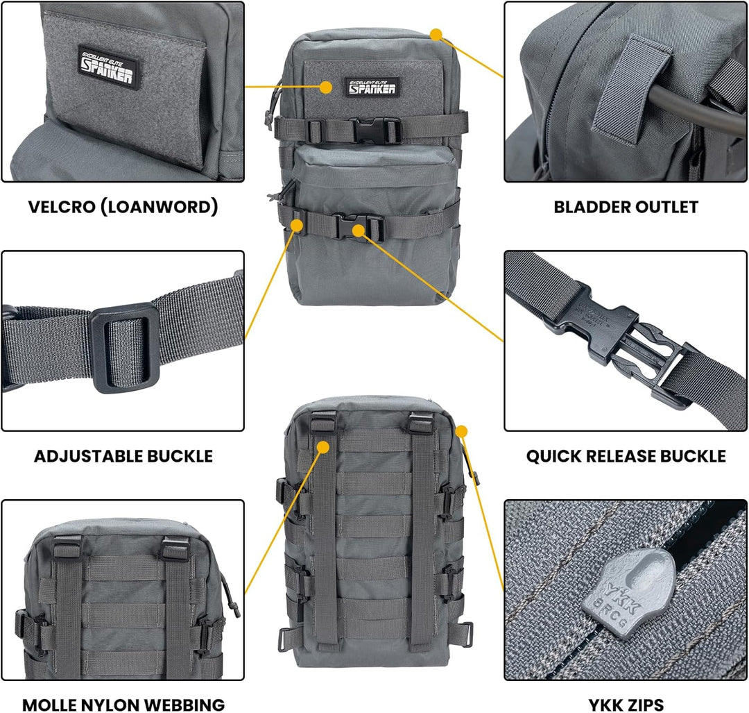 EXCELLENT ELITE SPANKER Taktische Outdoor MOLLE Hydration Pack Nylon Small Water Bladder Carrier Pac