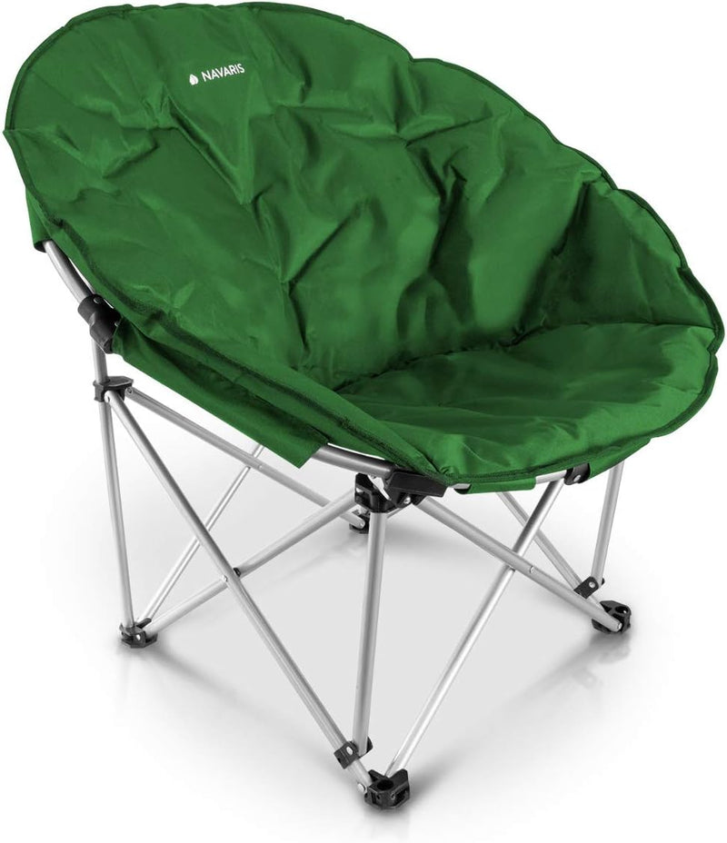 Navaris Moon Chair Faltsessel rund - Camping Stuhl Outdoor Klappstuhl - Campingstuhl mit Tasche - An