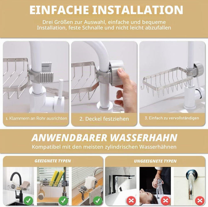 Bnimtm Dusch-Caddy Regal, ohne Bohren, Seifenhalter, 304 Edelstahl, Badezimmer-Caddy für Duschstange