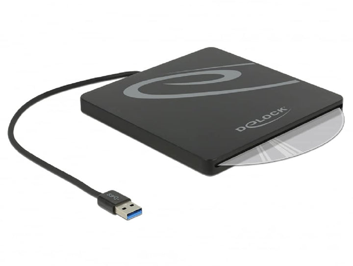Delock 42604 Externes Gehäuse für 5.25″ Slot-in Slim SATA Laufwerke 9,5 / 12,7 mm zu USB Typ-A Steck