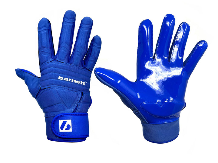BARNETT FLG-03 Blau American Football Handschuhe Linemen Profi, OL,DL XXL, XXL