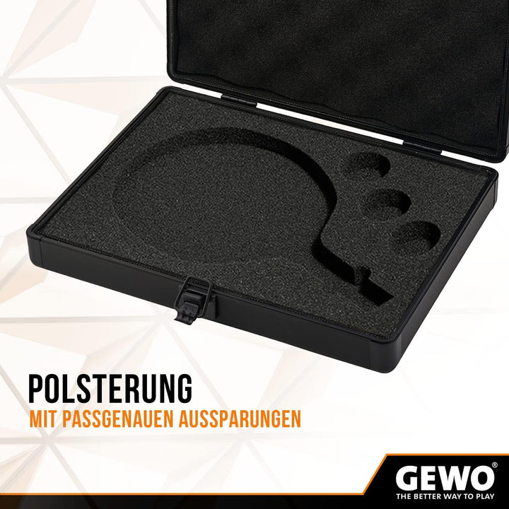 GEWO Schlägerkoffer Alu-Safe - Tischtennis Alukoffer mit Schaumstoff für geschützten Transport und s