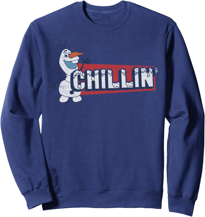 Disney Frozen Olaf Chillin' Red Block Text Sweatshirt