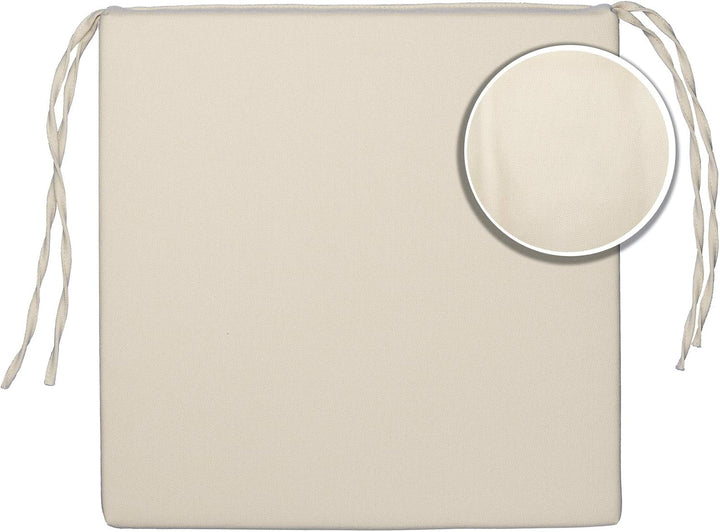 sunnypillow 4er Set Stuhlkissen mit Bindebänder - 40 x 40 x 5 cm - Sitzkissen Outdoor für Stühle/Bän