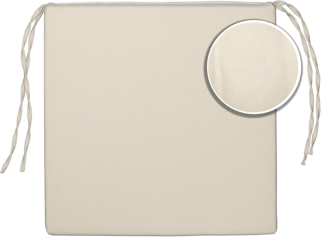 sunnypillow 4er Set Stuhlkissen mit Bindebänder - 40 x 40 x 3 cm - Sitzkissen Outdoor für Stühle/Bän