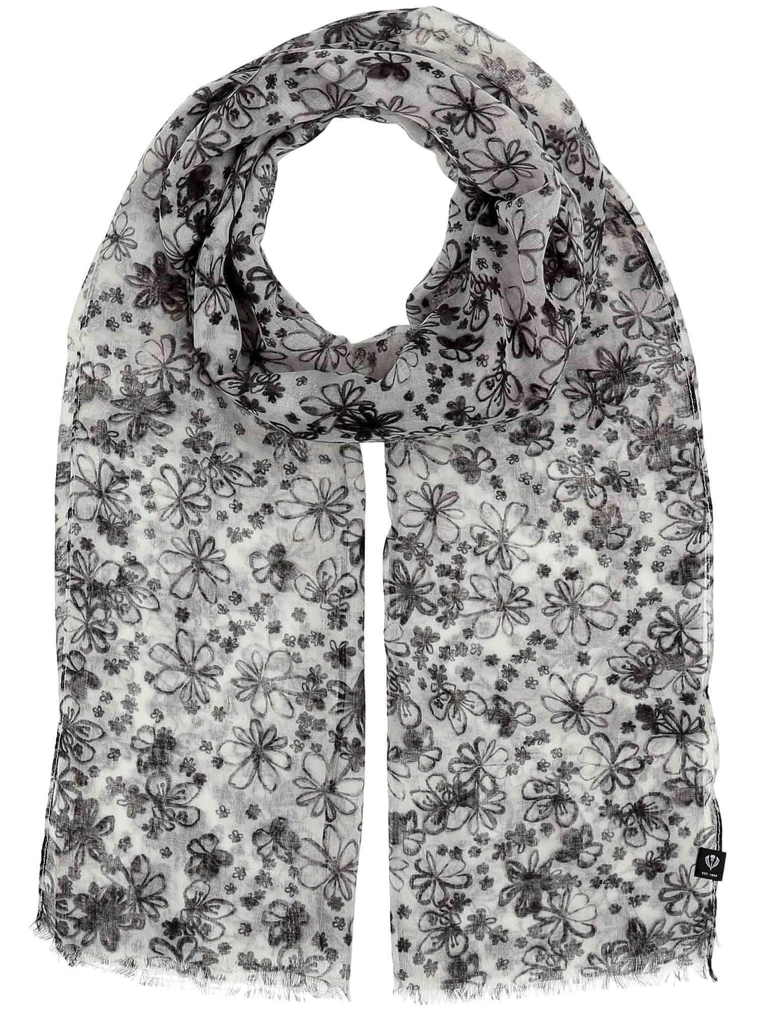 FRAAS Damen Schal mit Blumen-Muster - 50 x 180 cm - nachhaltig aus recyceltem Polyester - Perfekt fü