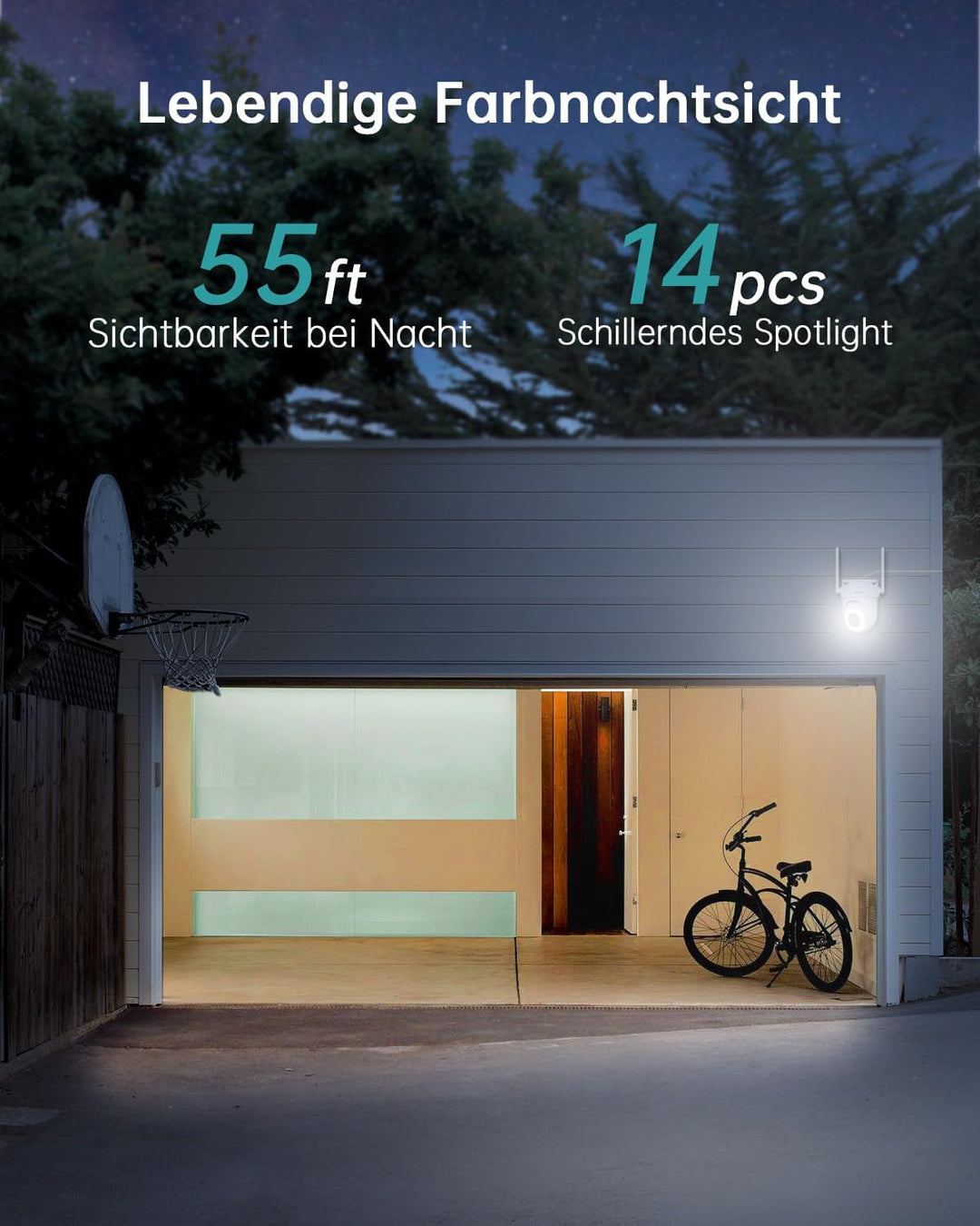 ZUMIMALL 5MP Überwachungskamera Aussen 5G/2,4GHz WLAN Kamera Überwachung aussen Kabelgebunden, 355°/