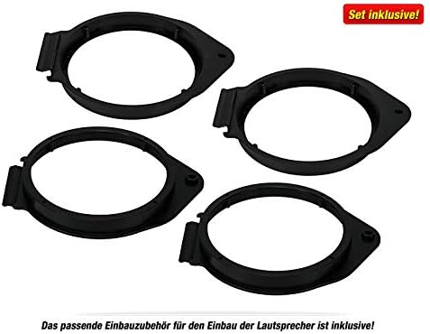 Mediadox Front/Heck 16,5cm/165mm Auto Lautsprecher/Boxen/Speaker Komplett-Set von Kenwood kompatibel