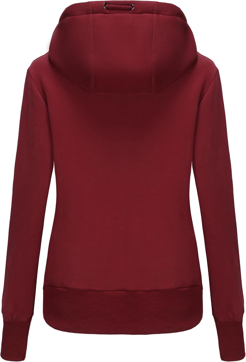Damen Sweatjacke Kapuzenpullover Zip Hoodie Jacke mit Kapuze Winter Sweatshirt Kapuzenjacke XXL Wein