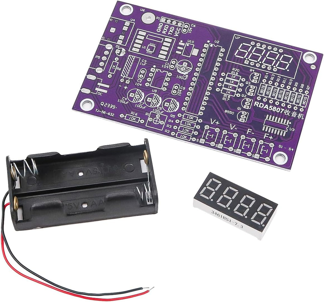 Hsthe Sea Elektronisches FM-Radio FM 87–108 MHz, tragbar, DIY, 2 Power-Modi mit Kopfhöreranschluss,