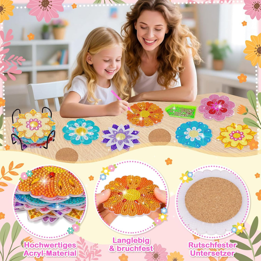 Basteln Mädchen 8 9 10 7 Jahre: Geschenke für Mädchen 7 8 9 10 11 Jahre Diamond Painting Kinder Blum