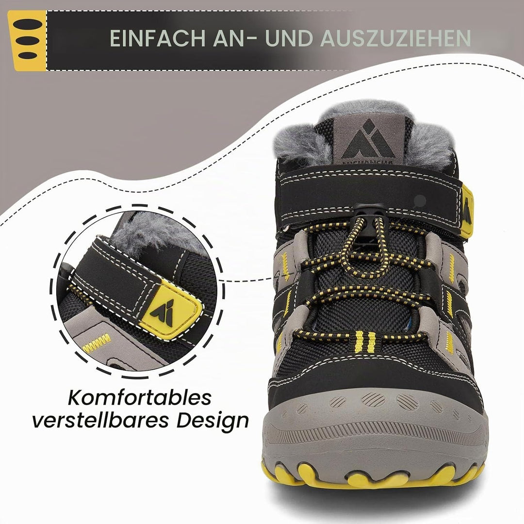 Mishansha Kinder Winterschuhe Warm Gefüttert Winterstiefel Jungen Mädchen Schneestiefel Outdoor ruts