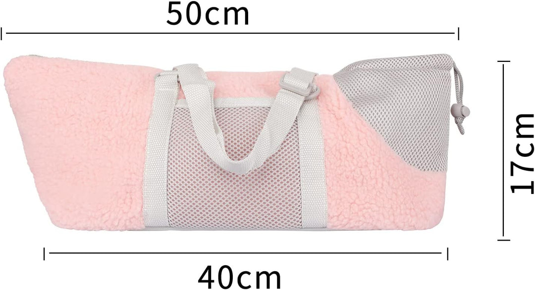 Hundetragetasche mit verstellbarem Schultergurt Hundetasche Winter Warm Umhängetasche Haustiere Falt