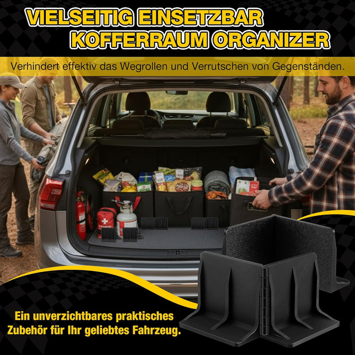 Enhon HOLD TIGHT Kofferraum- Fixierung Organizer, Universale Ladungssicherung mit Verstellbaren L-El