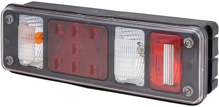 HELLA - Heckleuchte - Hybrid - 24V - Anbau/geschraubt - Lichtscheibenfarbe: glasklar - Stecker: Supe
