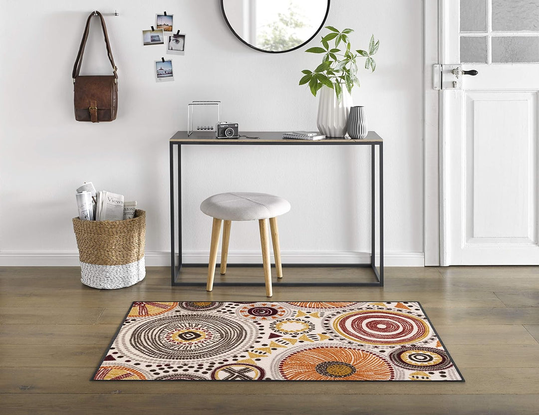 wash+dry Fussmatte, Boho Style 75x120 cm, innen und aussen, Waschbar 75/120, 75/120