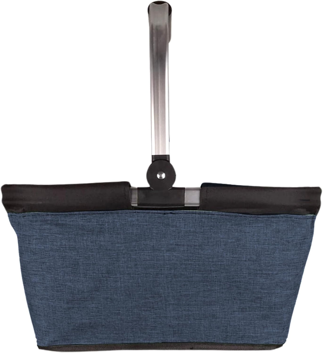 Einkaufskorb faltbar, 20L Tragekorb mit Alurahmen faltbar, Geschenk Einkaufstasche Mama, navy, Navy