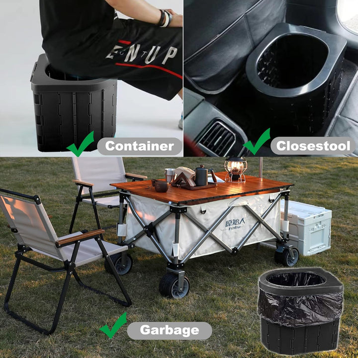 Campingtoilette, KINSPORY Mobile Toilette, Trenntoilette,Tragbare Toilette für Draussen oder Drinnen