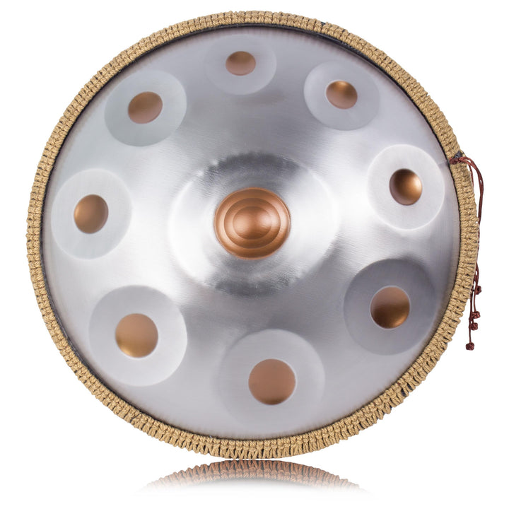 Handpan 432 HZ für Anfänger, Stahltrommel 9 Töne 19 Zoll, Hand Pan in D-Moll, Hand Drum mit Drumtasc