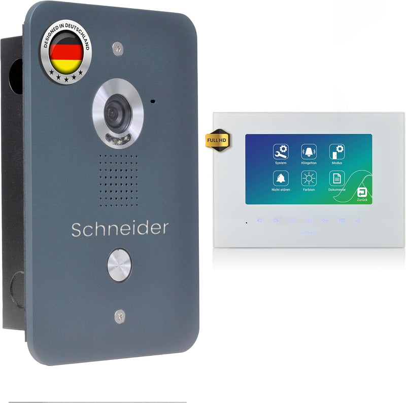 MATHFEL 4 Draht Video Türsprechanlage Gegensprechanlage Video mit 7&