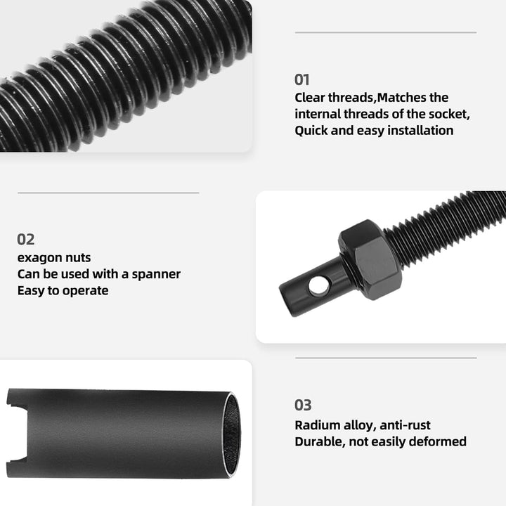 12er Set Motorrad Lagerabzieher Innen Werkzeug 9-23 mm 5 Grössen Innenlager Abzieher Kugellager Inne