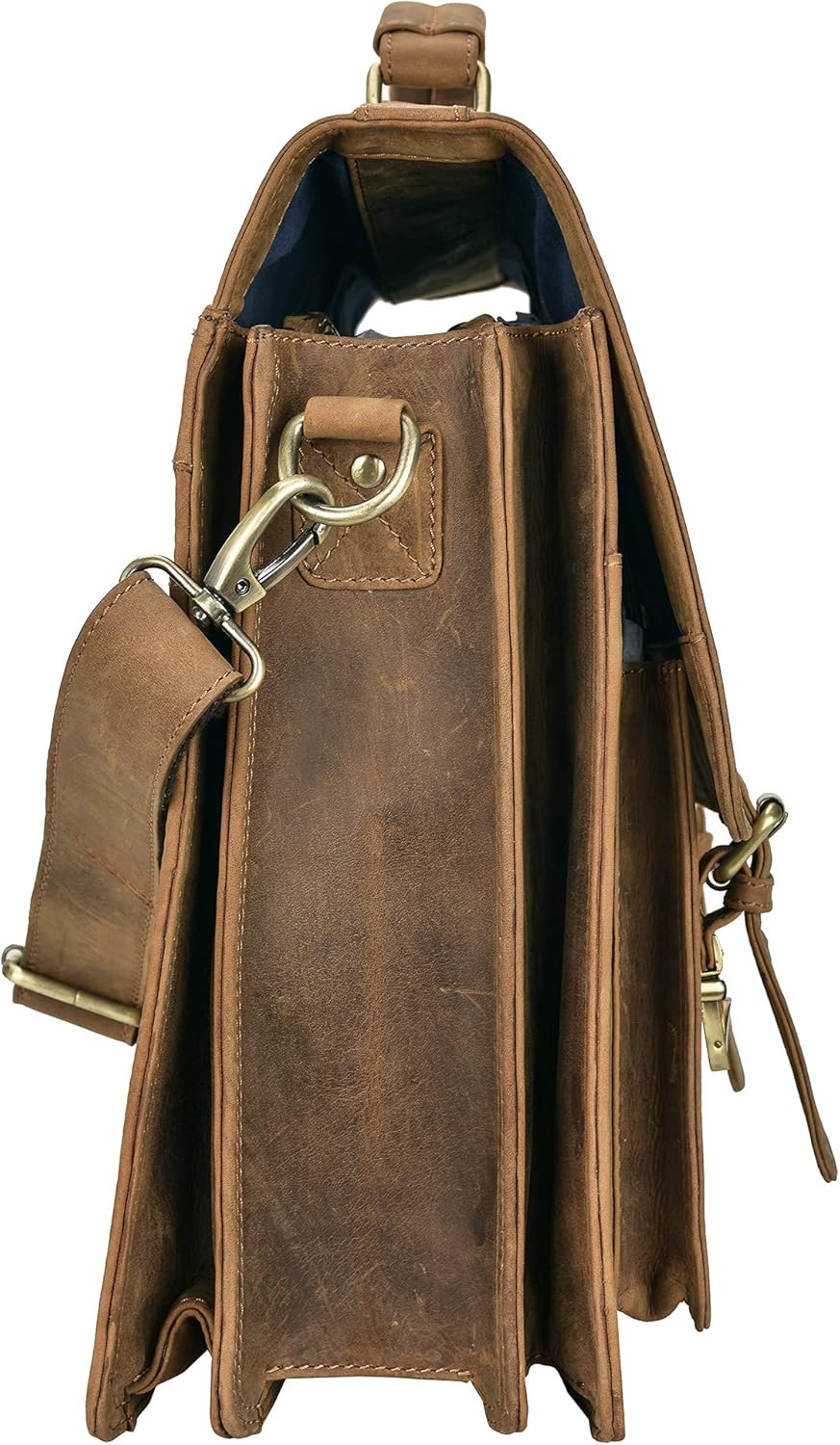 Marc Peter Amsterdam Aktentasche Leder XL Lehrertasche mit Laptopfach 15,6 Zoll grosse Ledertasche z