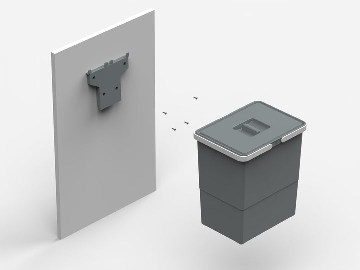 Elletipi Easy 2.0 PBD SP SS34 Mülleimer aus recyceltem Kunststoff, für jeden Raum, Fassungsvermögen