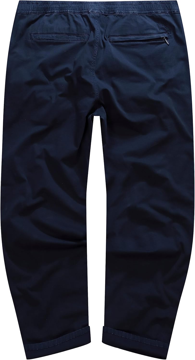 JP 1880 Herren Chino Flexnamic, Schlupfbund, Praktische Taschen, Regular Fit Hose 4XL Grosse Grössen