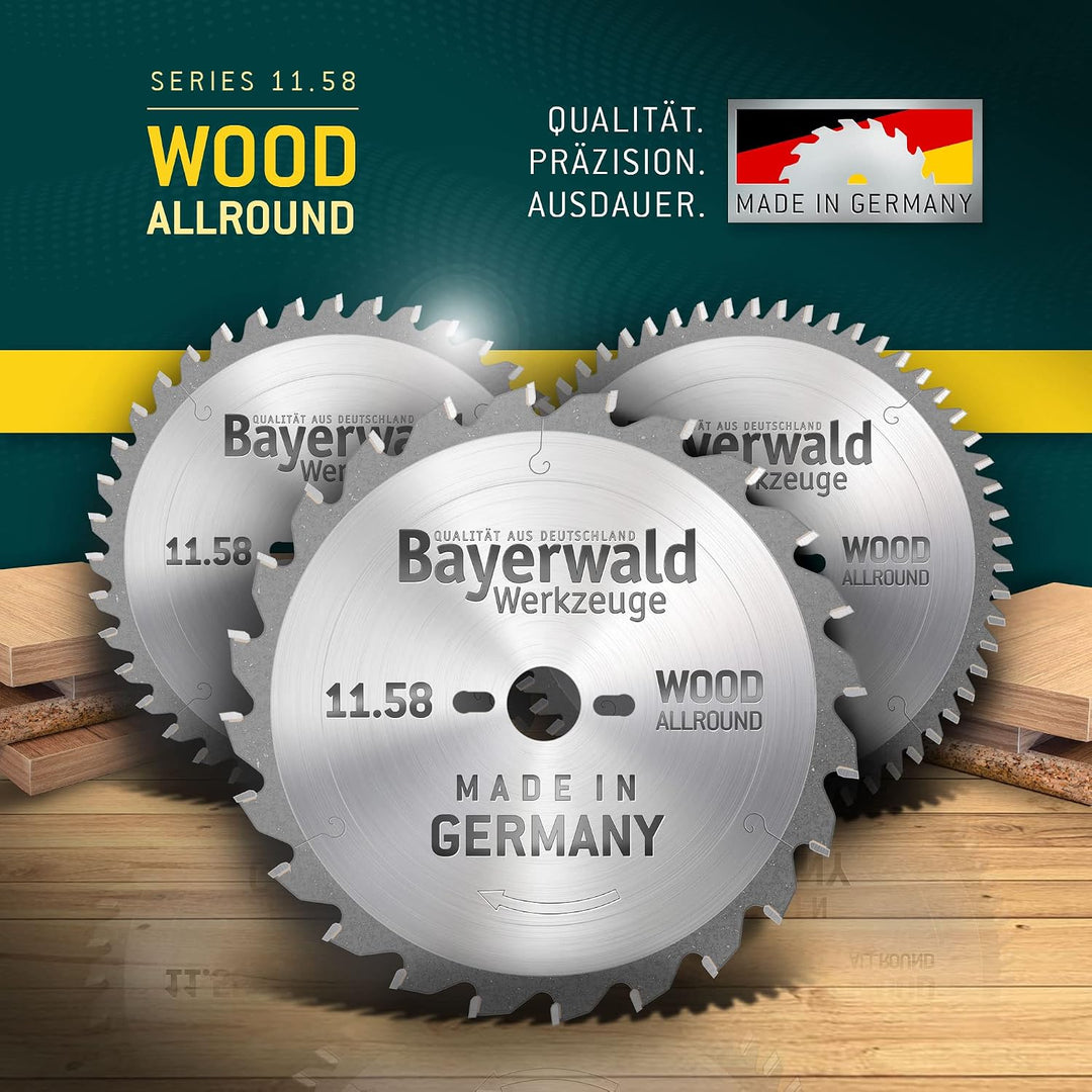 Bayerwald - HM Kreissägeblatt für Holz - Ø 216 mm x 2.6 mm x 30 mm | WZ negativ (48 Zähne) | für Kap