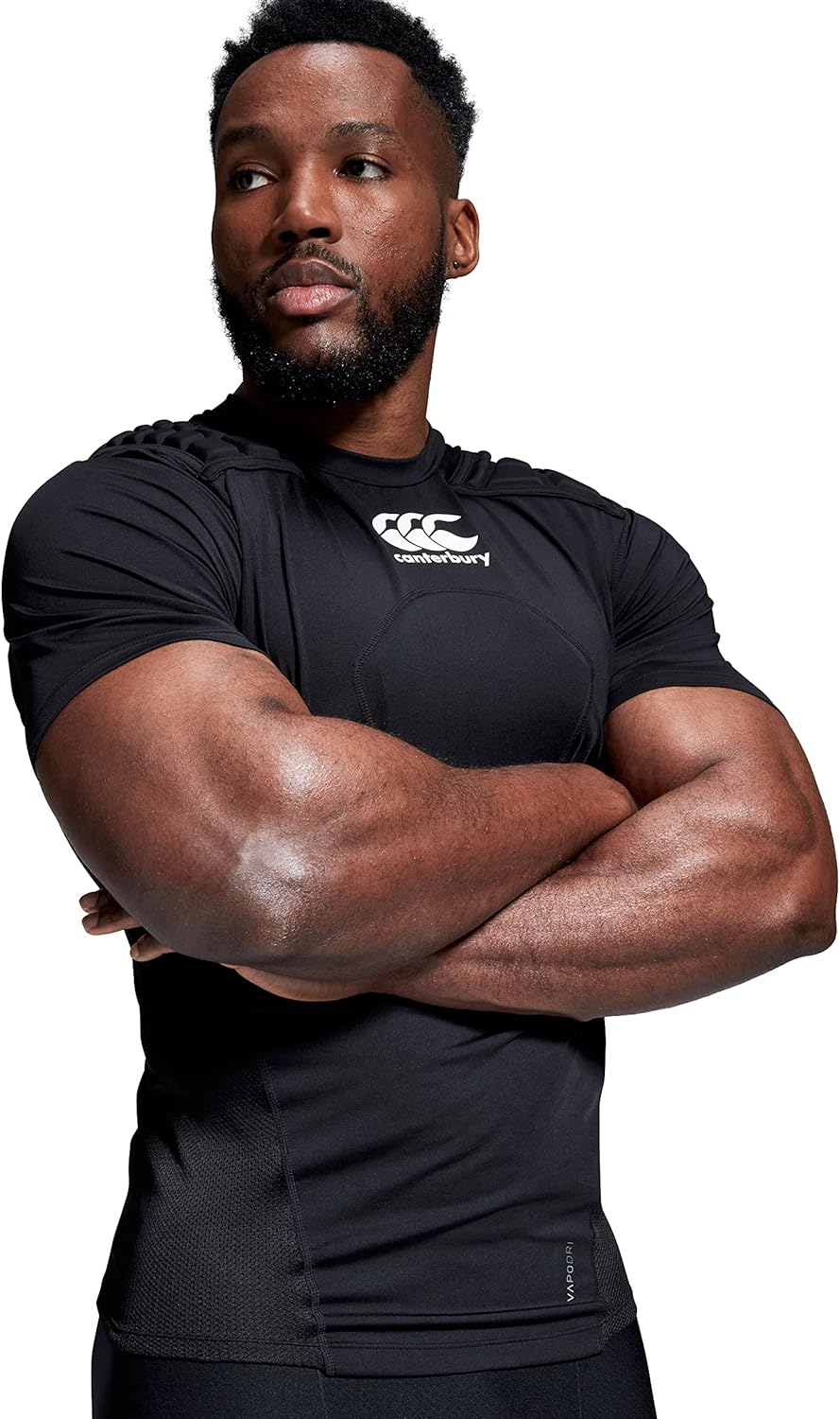 Canterbury CCC-Schutz Rugby-Schutzweste XL Schwarz/Weiss/Silber, XL Schwarz/Weiss/Silber