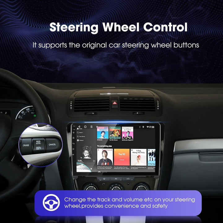 EZoneTronics Android 10 Autoradio Stereo für Skoda Octavia 2009-2013 10-Zoll-Touchscreen GPS-Navigat