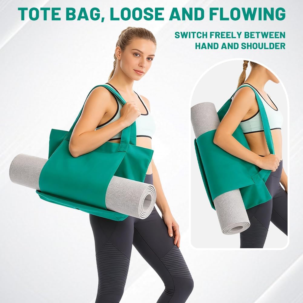 Yogatasche, Sporttasche Damen & Herren, Wasserdicht Gym Tasche, Yogamatte Tasche mit Nassfach & Klet