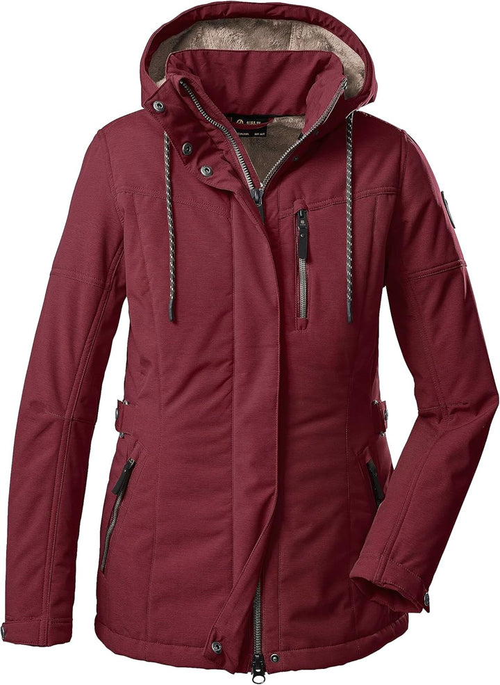 G.I.G.A. DX Damen Gw 26 Wmn Sftshll Jckt Casual Softshell Jacke mit abzippbarer Kapuze 50 himbeere,